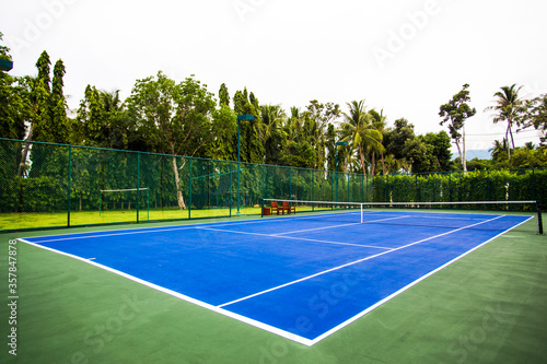 Wallpaper Mural Outdoor blue ground tennis court Torontodigital.ca