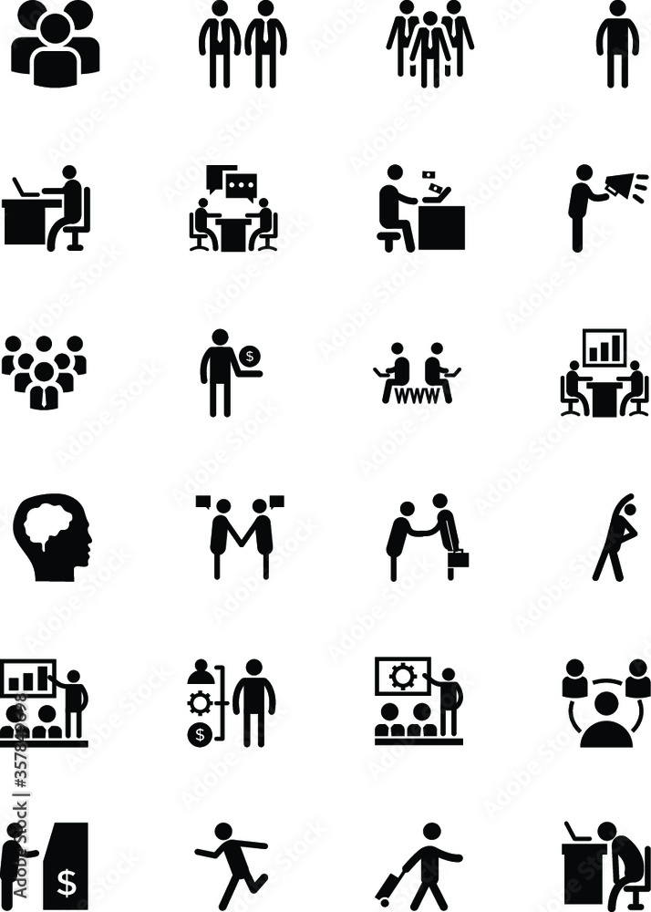 Fototapeta premium The Set of Human Icons