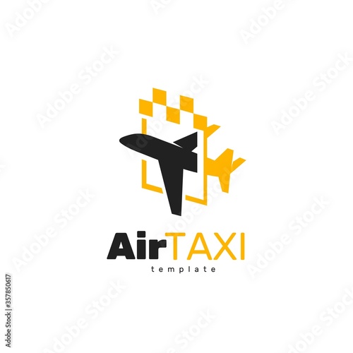 Airplane taxi logo transportation