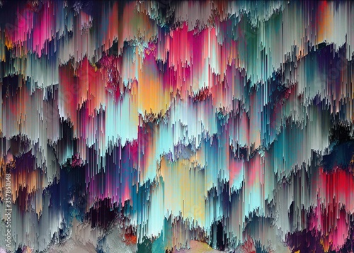 Abstract Colorful Geometrical Artwork,Abstract Graphical Art Background Texture,Modern Conceptual Art,Synthwave Aesthetic Poster Print,3D Rendering