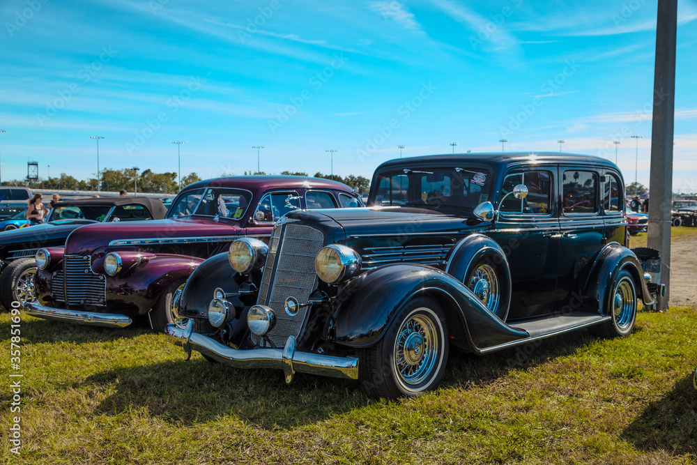 Daytona, Florida / United States - November 24, 2018: 1934 Buick Series 60 at the Fall 2018 Daytona Turkey Run.