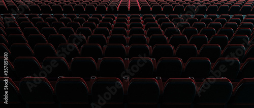 Quadro em tela Empty concert hall, no visitors event 3D illustration