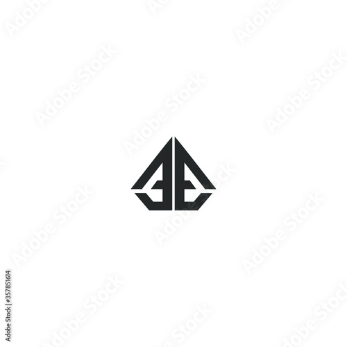 Initial letter EE with abstract leaf real esate logo sign symbol