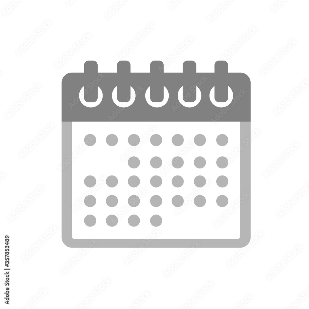 Calendar Icon in trendy flat style isolated on grey background. Calendar symbol for your web site design, logo, app, UI. Vector illustration, EPS10. Calendar Icon in trendy flat style isolated on grey background. Calendar symbol for your web site design, logo, app, UI. Vector illustration, EPS10.