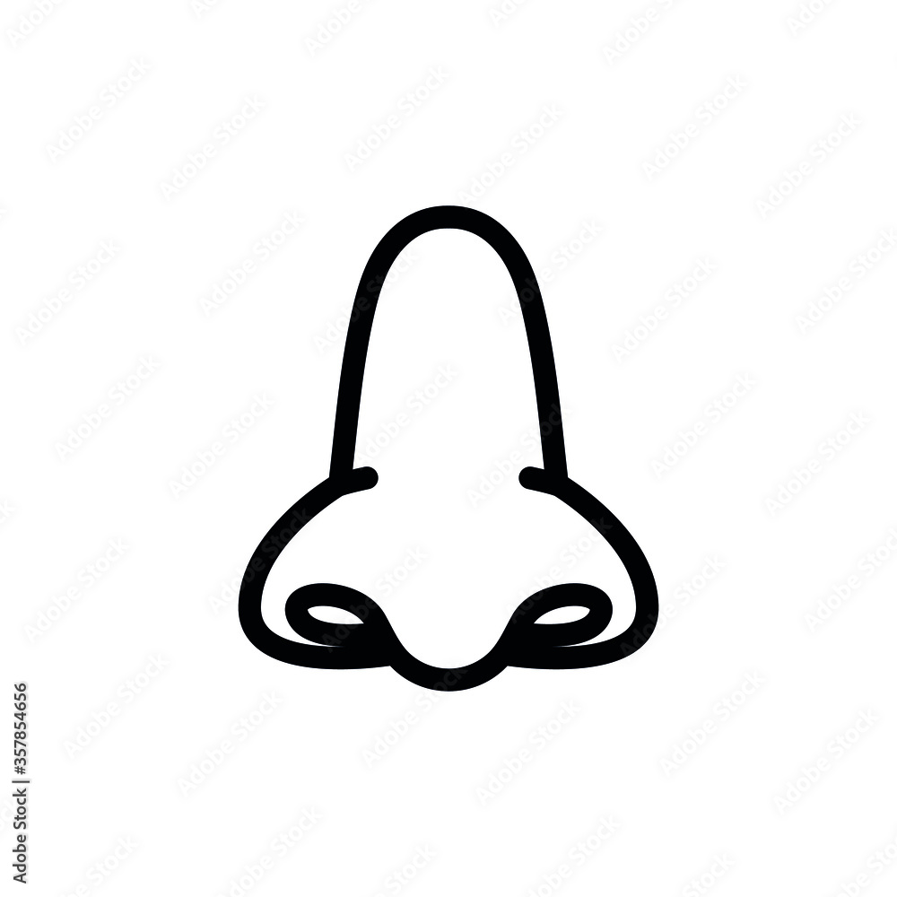 Nose line flat vector icon for mobile application, button and website design. Illustration isolated on white background. EPS 10 design, logo, app, infographic. Nose line flat vector icon for mobile application, button and website design. Illustration isolated on white background. EPS 10 design, logo, app, infographic.