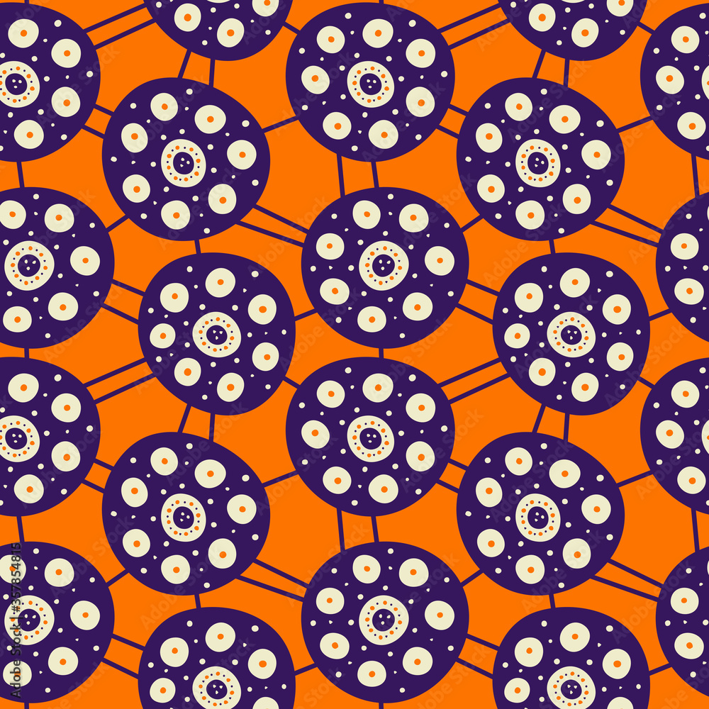 hand drawn flat pattern. Ideal for background, wallpaper, textile, print, wrapping paper. Pattern design.