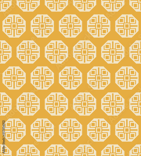 Retro vintage Chinese traditional pattern seamless background geometry plygon cross kaleidoscope