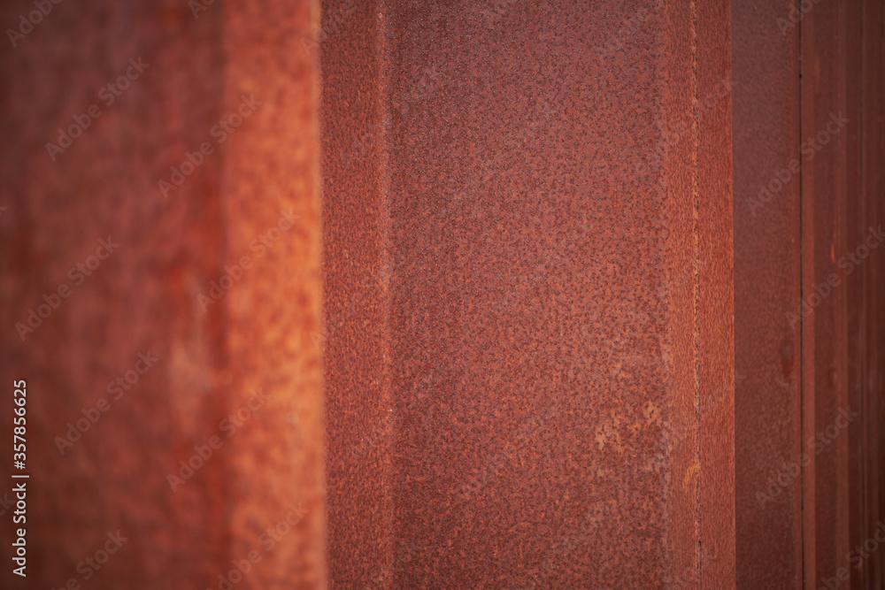 Fototapeta premium Rusty steel metal building