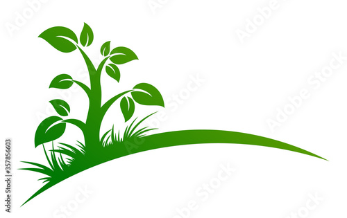 The stylized green forest symbol.