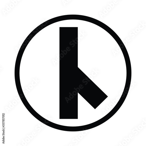 skewed side road junction on right sign, traffic sign icon