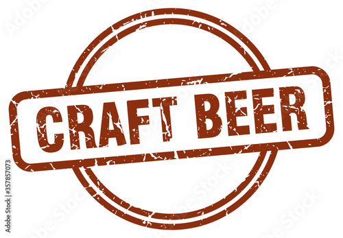craft beer grunge stamp. craft beer round vintage stamp