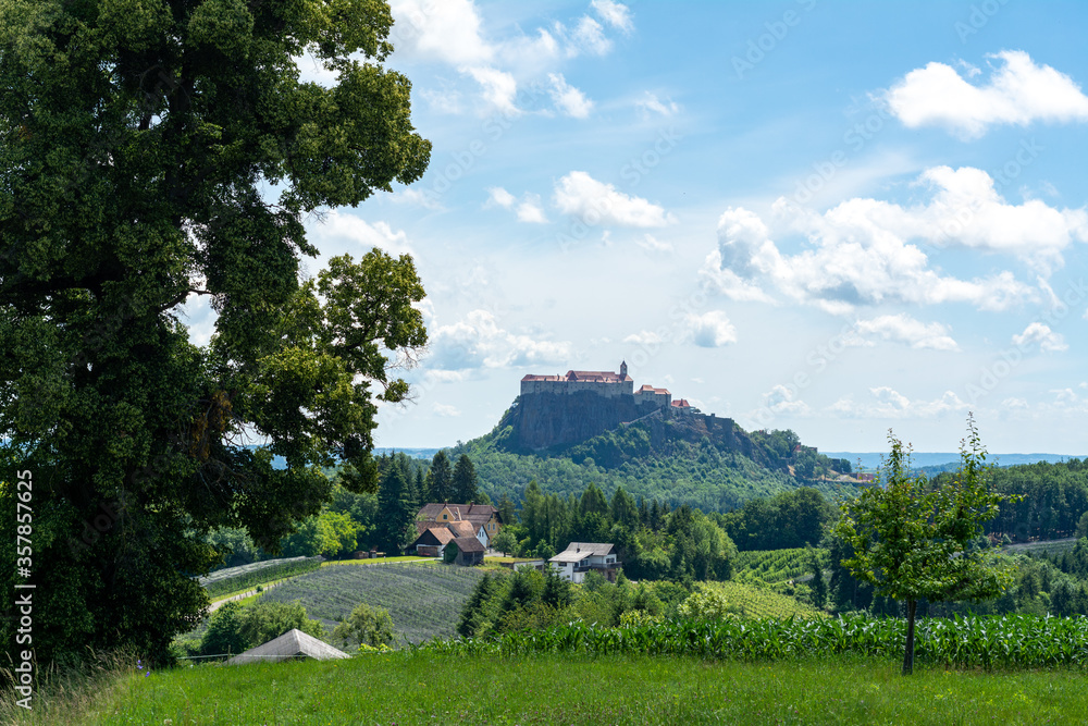 View on the famous Riegersburg Castle in the Province Styria in Austria. This magnificent castle was never conquered and is today a national landmark and a museum