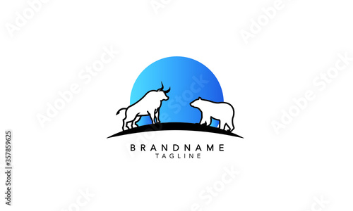 Vector Bull logo, Bear logo