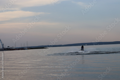 jetski extreme riding in lake