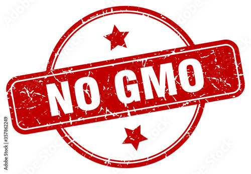 no gmo grunge stamp. no gmo round vintage stamp