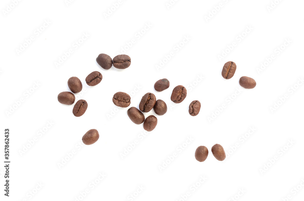 Coffee beans. Isolated on a white background. Coffee beans. Isolated on a white background.