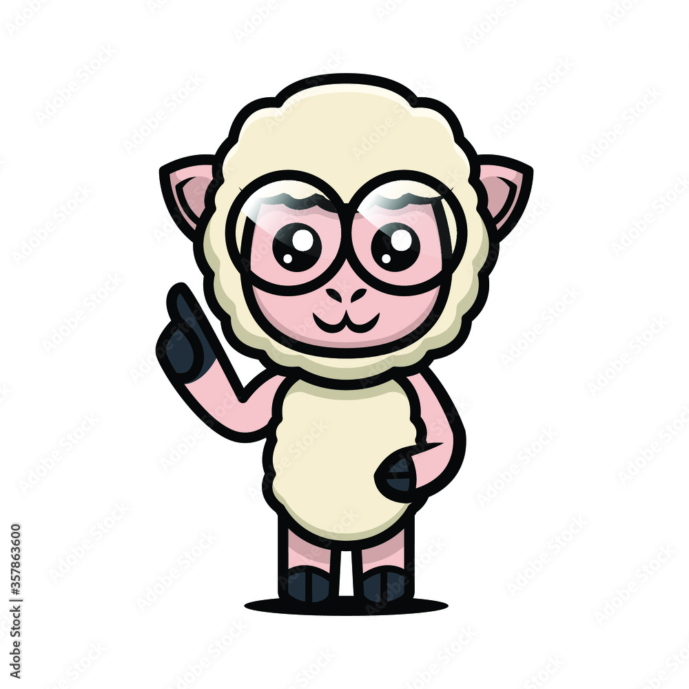 Sheep goat cute mascot design illustration vector template Sheep goat cute mascot design illustration vector template