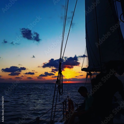 sailboat at sunset © George