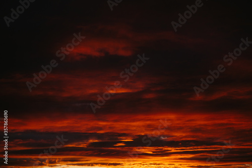 Dramatic sunset and sunrise sky. Sunset and sunrise orange and purple color sky background. Nature background