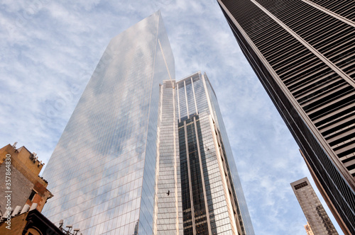 The highrises in Manhattan ...