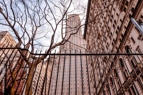 The highrises in Manhattan ...