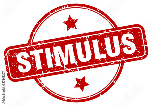 stimulus grunge stamp. stimulus round vintage stamp