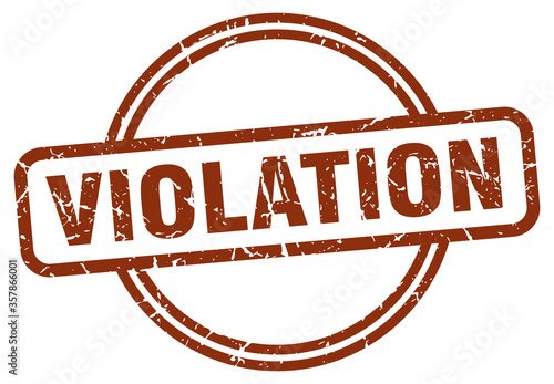 violation grunge stamp. violation round vintage stamp