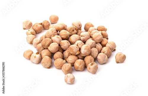 Chickpea beans isolated on a white background
