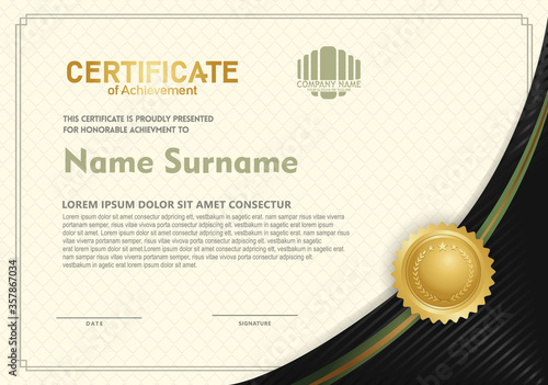 certificate template with circular angel and line ornament modern pattern,diploma.