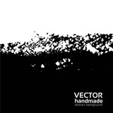 Vector grunge edge paint isolated on a white background