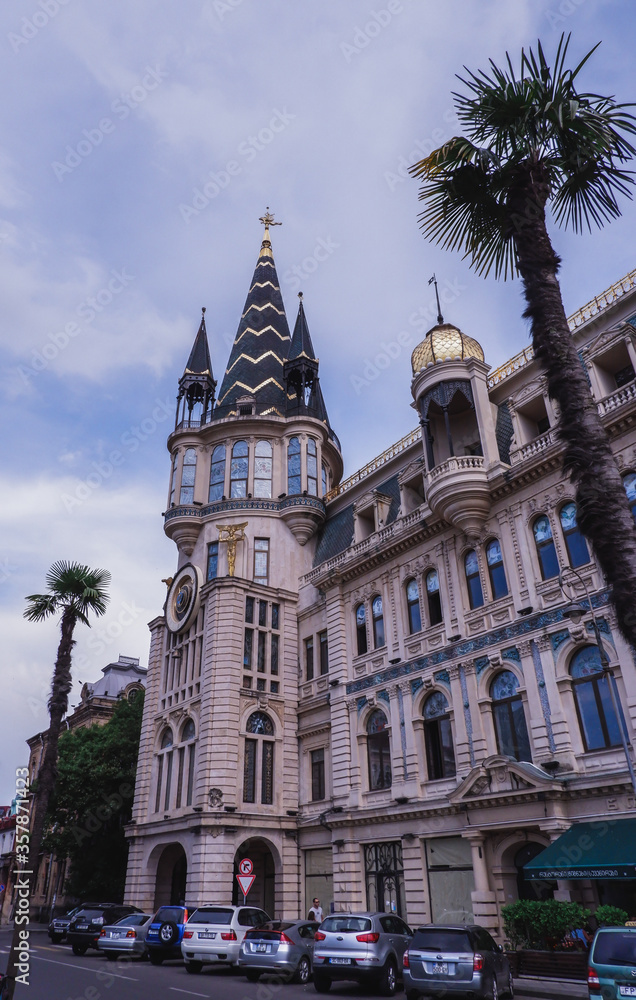 Naklejka premium Georgia, Batumi. Old town, Europe square.