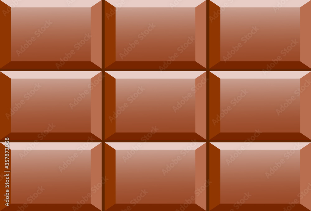 Brown chocolate bar, vector illustration