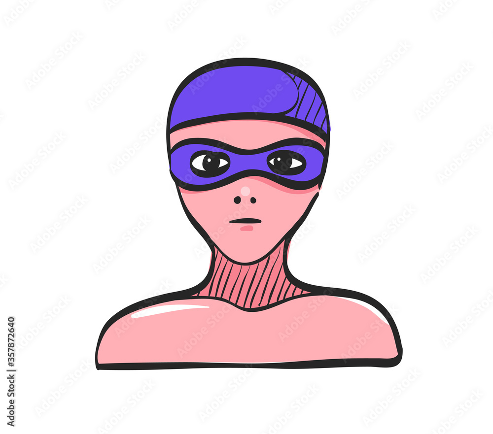Color Sketch Icon Swimming athlete Color Sketch Icon Swimming athlete