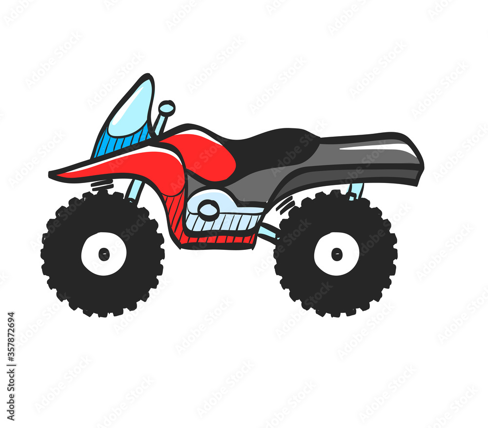 Color Sketch Icon All terrain vehicle Color Sketch Icon All terrain vehicle