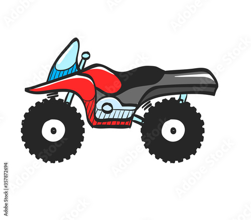 Color Sketch Icon All terrain vehicle