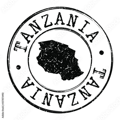 Tanzania Stamp Postal. Map Silhouette Seal. Passport Round Design. Vector Icon. Design Retro Travel.