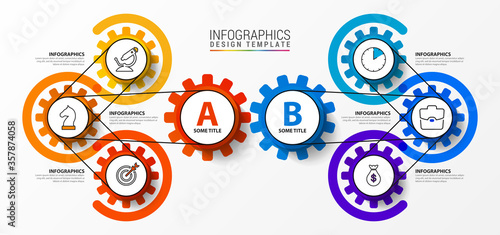 Infographic design template. Creative concept with 6 steps