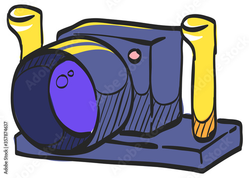 Color Sketch Icon Underwater camera