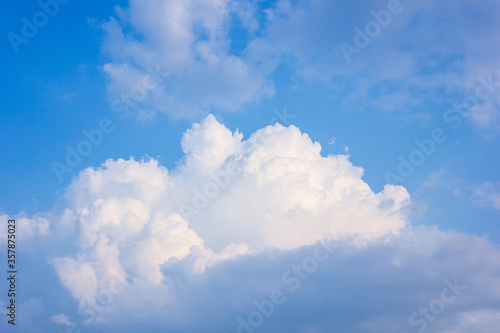 Heavenly landscape with picturesque white clouds. Sky blue and white clouds background. Natural background.