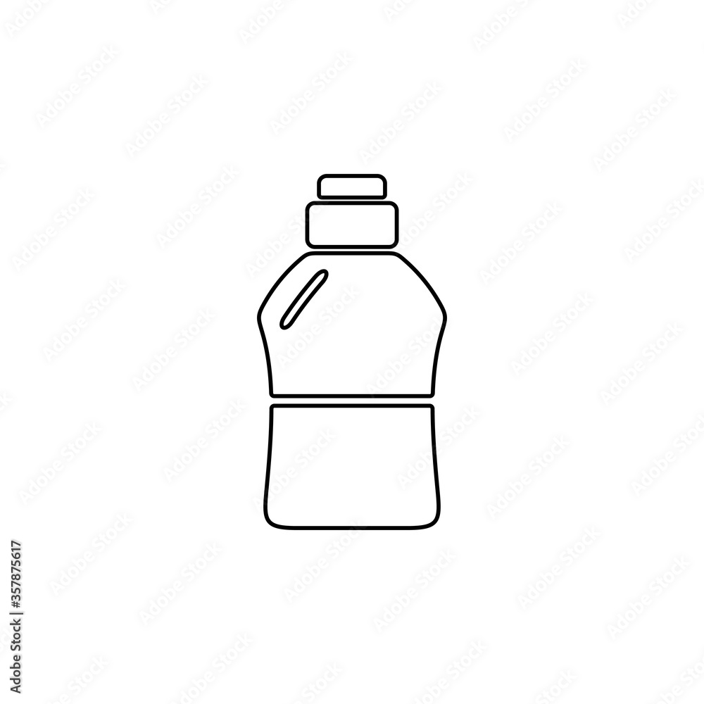 Water bottle icon on white background. Liquid container symbol. Line icon design.
