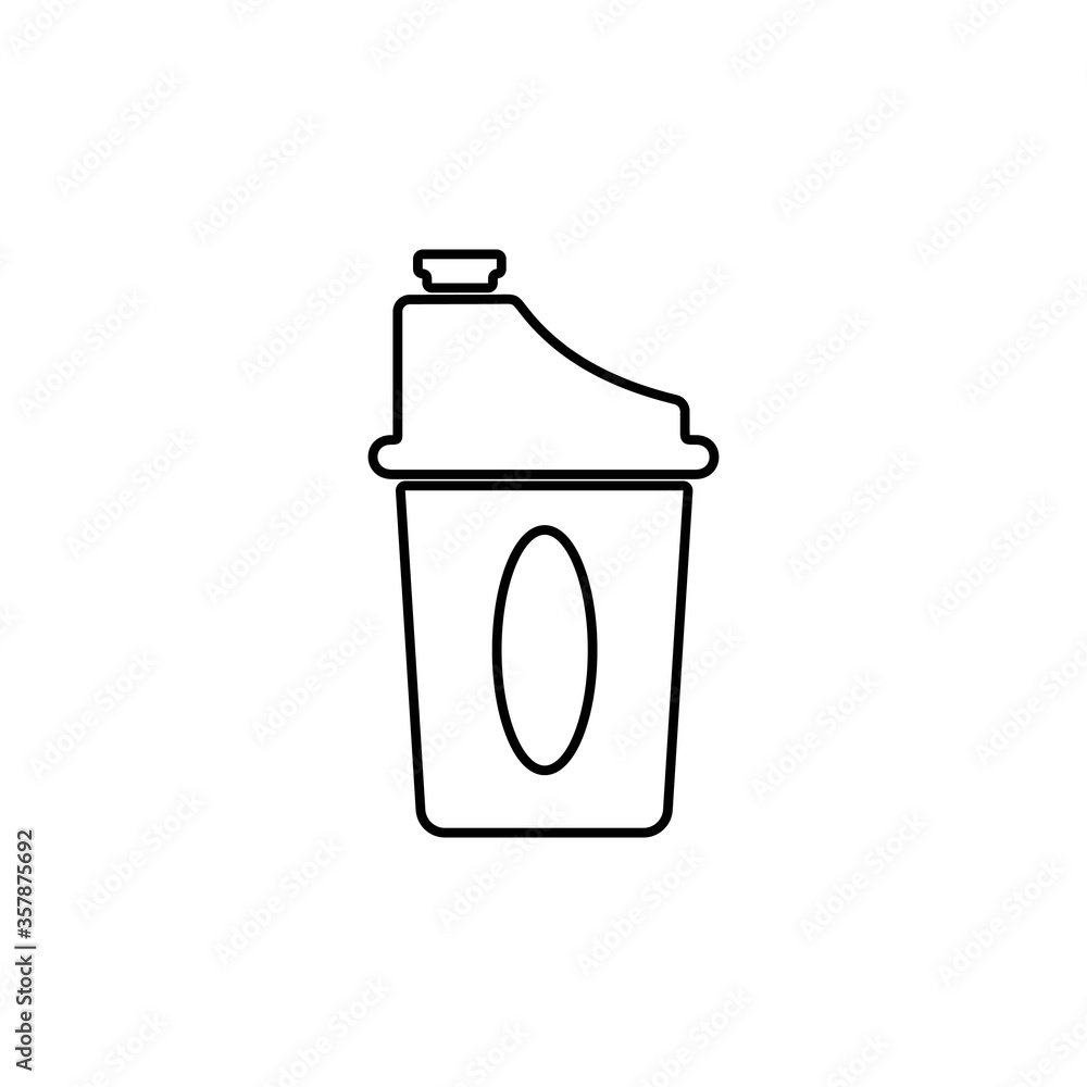 Sports shaker icon isolated on white background. Protein shake symbol. Sports shaker icon isolated on white background. Protein shake symbol.
