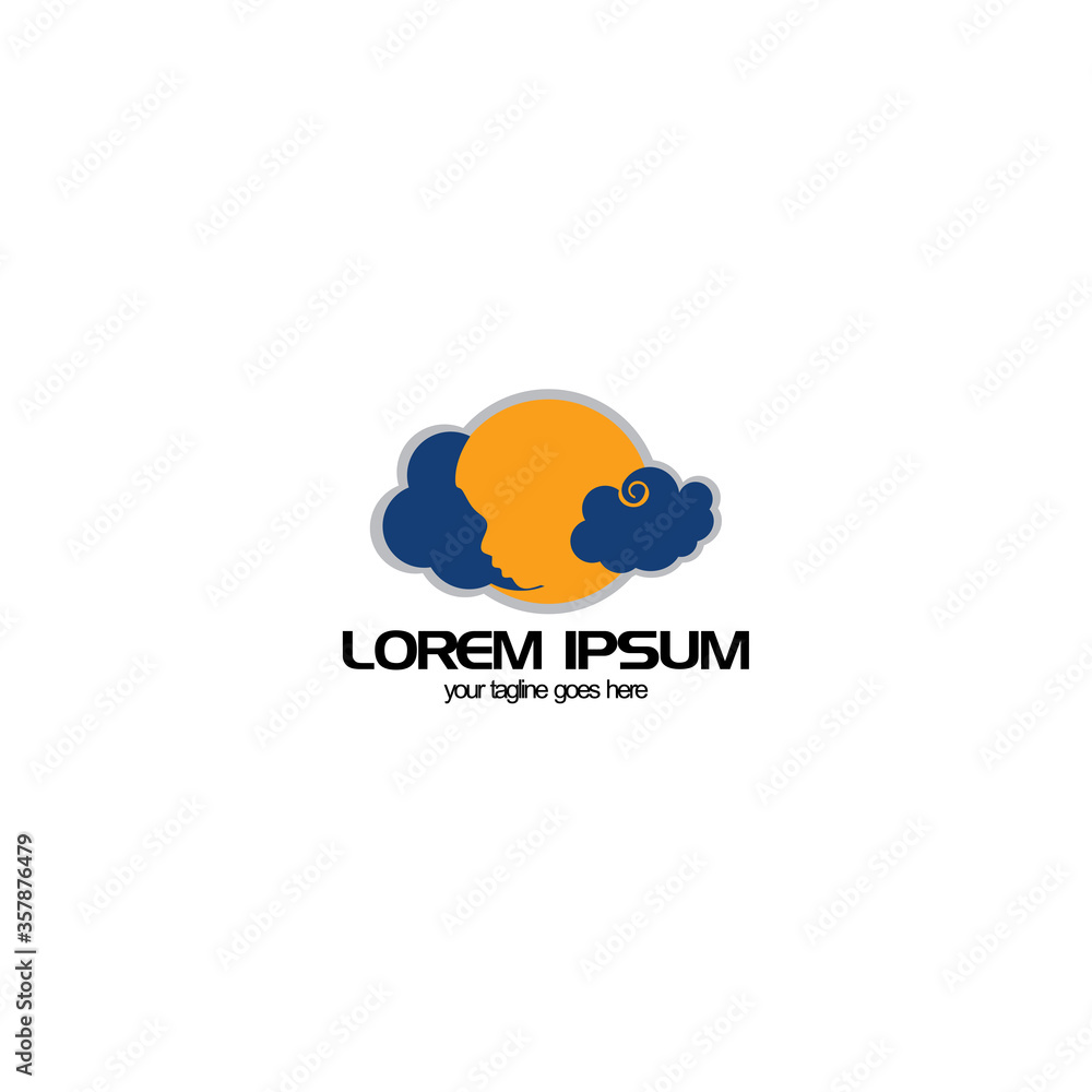 cloud dream childreen abstract business logo