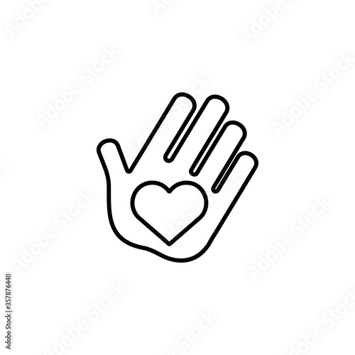 Wallpaper Mural Heart in hand symbol. Love and peace icon. Torontodigital.ca