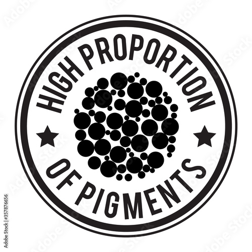 high proportion of pigments