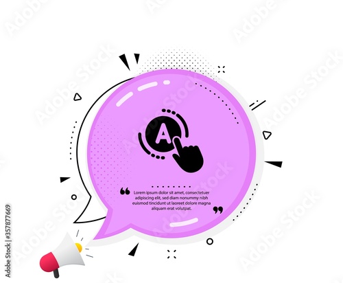 Ab testing icon. Quote speech bubble. Ui test button sign. Quotation marks. Classic ab testing icon. Vector