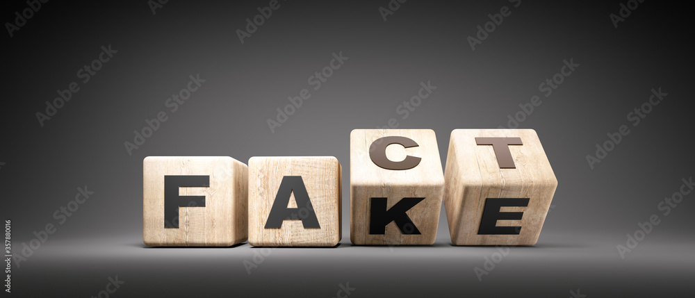 Würfel Fake Fact Stock Illustration | Adobe Stock