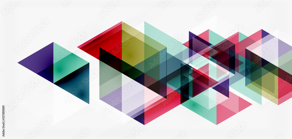 Geometric abstract background, mosaic triangle and hexagon shapes. Trendy abstract layout template for business or technology presentation, internet poster or web brochure cover, wallpaper Geometric abstract background, mosaic triangle and hexagon shapes. Trendy abstract layout template for business or technology presentation, internet poster or web brochure cover, wallpaper