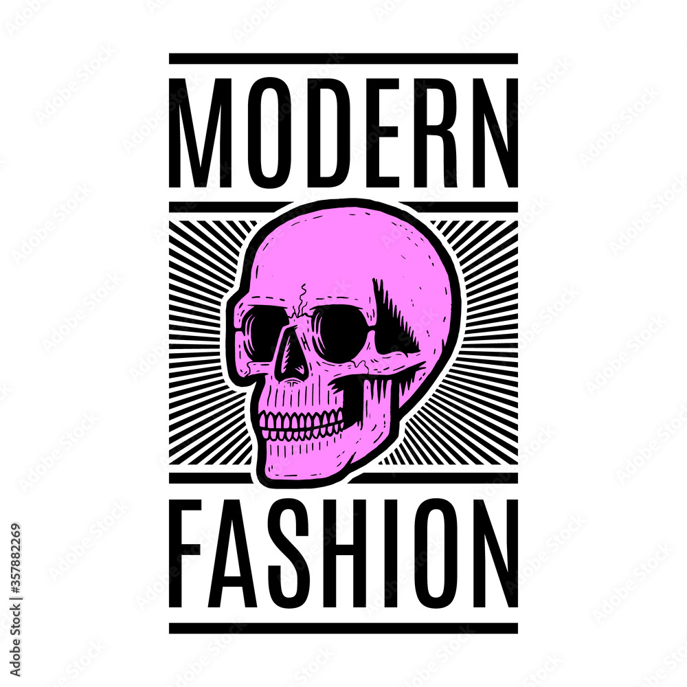 Fototapeta premium Retro colorful skull.