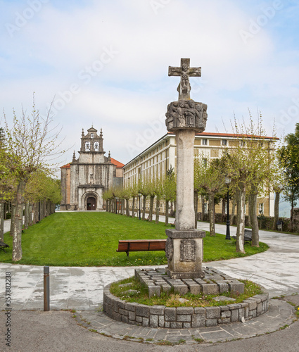 Old cross at "La Bien Aparecida" sanctuary. La Aparecida, Cantabria (Spain).