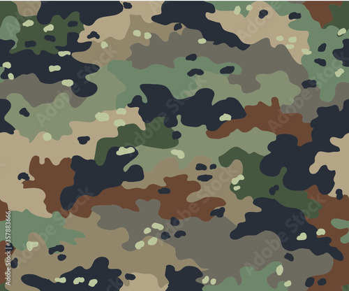 Camouflage (multicam) seamless pattern. Nine colors of the natural environment.